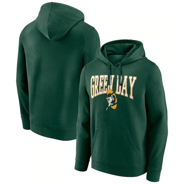 Men's Green Bay Packers Green Gridiron Classics Campus Standard Pullover Hoodie Men's Green Bay Packers Green Gridiron Classics Campus Standard Pullover Hoodie
